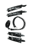 Kit Hogtie Bondage - Collier et Menottes Rembourrés Ajustables – Cuir