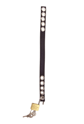 Cockring ajustable verrouillable avec cadenas - Cuir