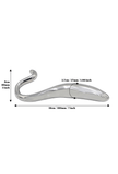 Hollow and Curved Urethral Plug - Steel