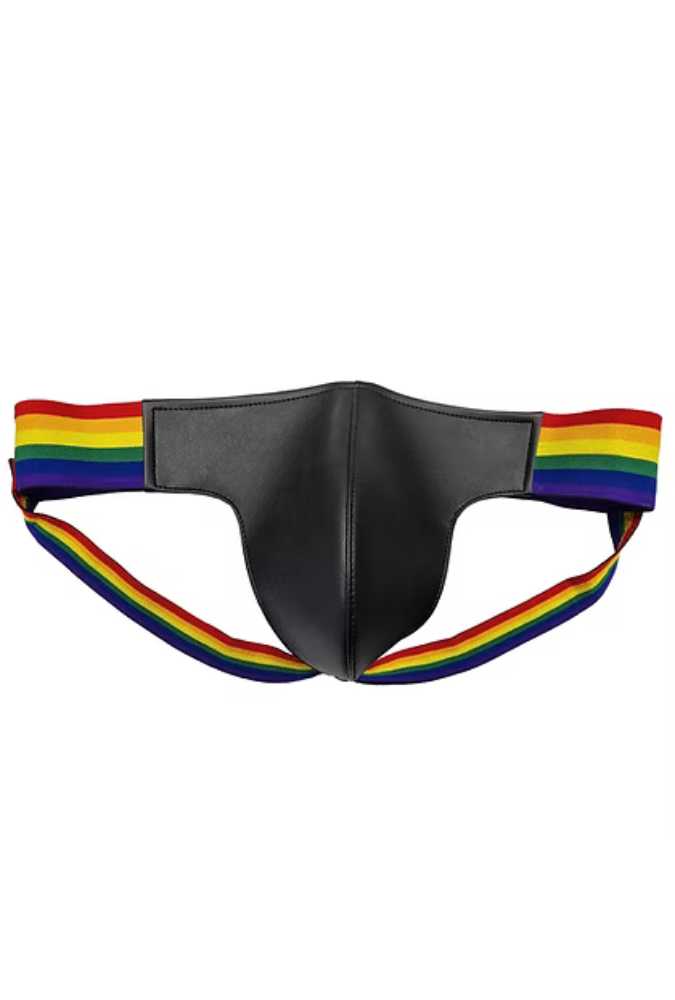 Jockstrap avec Bandes Pride - Cuir