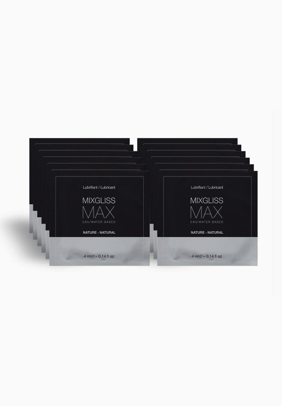 12 Water-Based Lubricant Sachets - Mixgliss Max