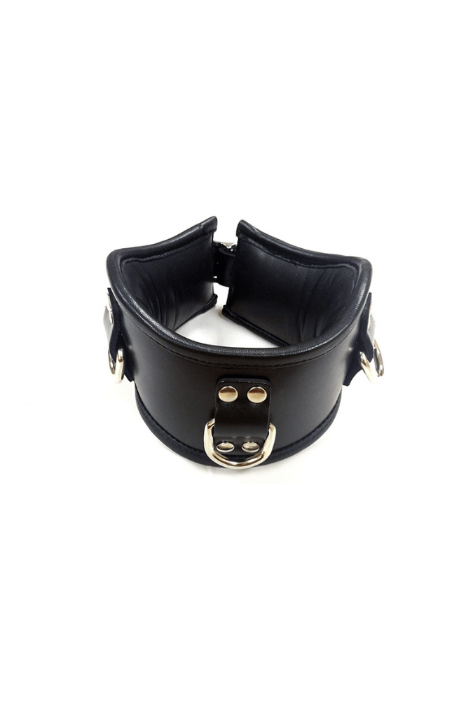 Collier de Posture Verrouillable avec Anneaux D - Cuir