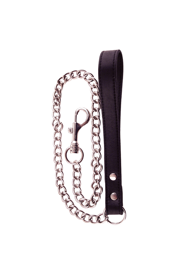 Leather Leash with Chain
