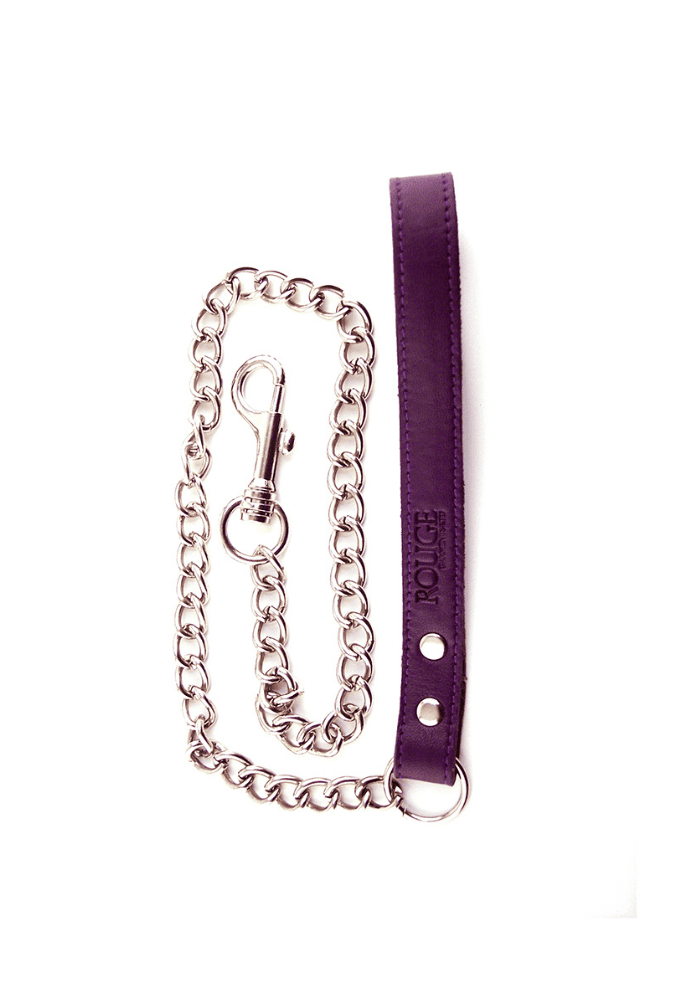 Laisse avec Chaine - Cuir