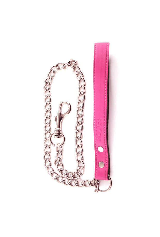 Leather Leash with Chain