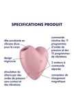 Pulsating Air & Vibrating Clitoral Stimulator - Cutie Heart