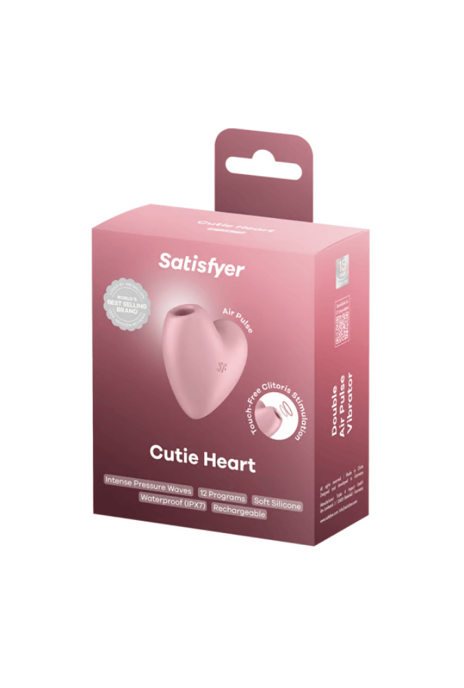 Pulsating Air & Vibrating Clitoral Stimulator - Cutie Heart