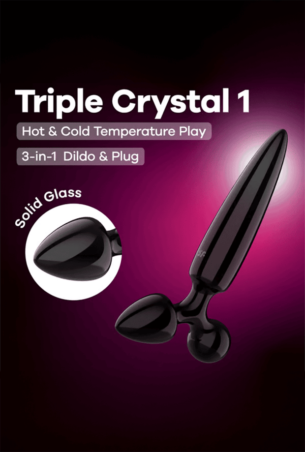 Dildo Plug en Verre - Triple Crystal 1