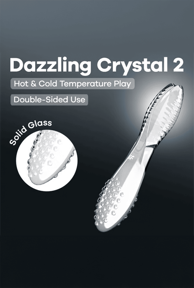 Dildo Double Extrémité en Verre - Dazzling Crystal 2