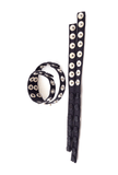 Double Cockring ajustable boutons-pressions - Cuir