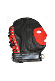 Cagoule avec D-ring & sangle verrouillable - Cuir