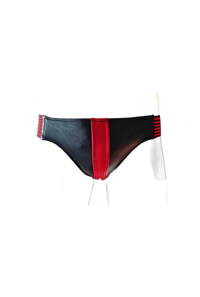 Jockstrap avec Bandes - Cuir Souple