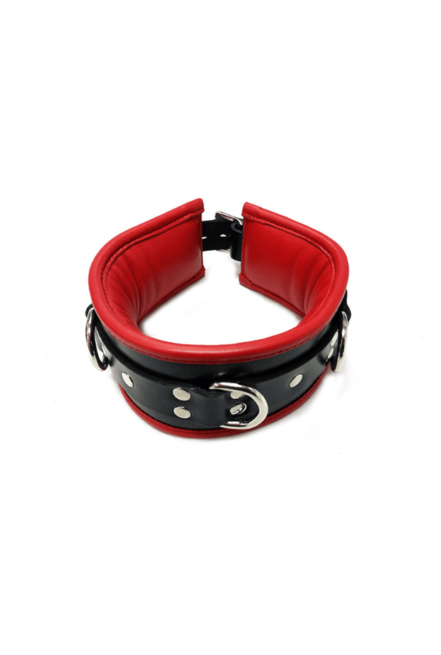 Padded 3-Ring Submission Collar - Leather