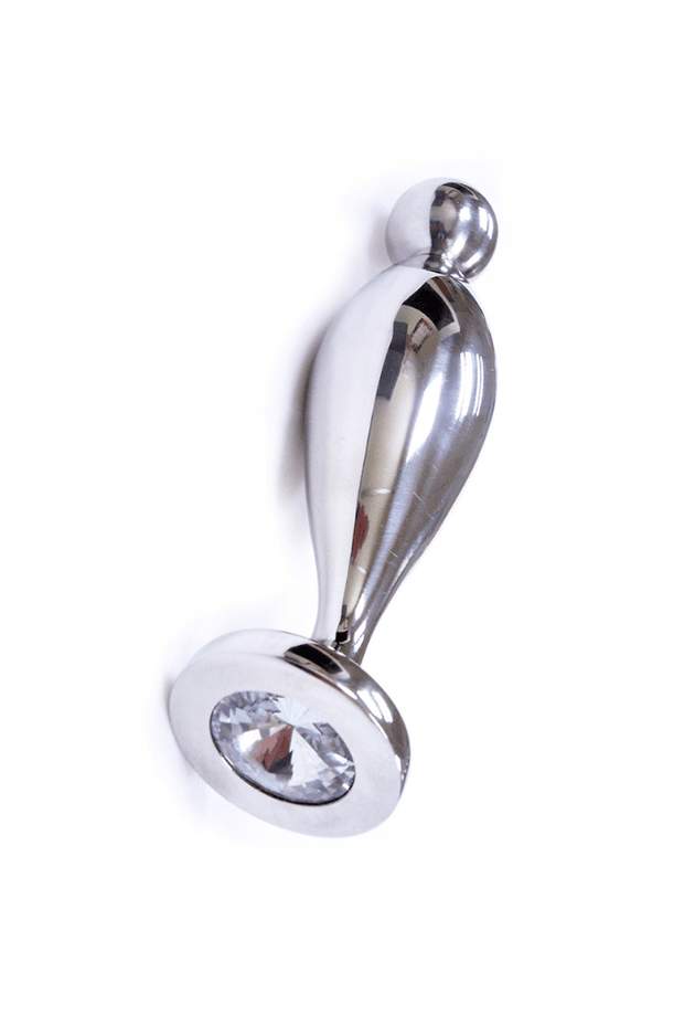 Fish Tail Anal Plug with Jewelry - Steel