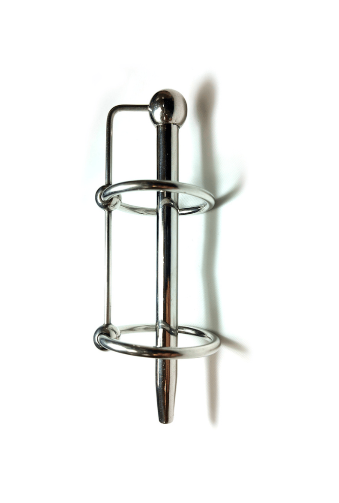 Sonde à Urètre à Double Anneau Creuse - Acier