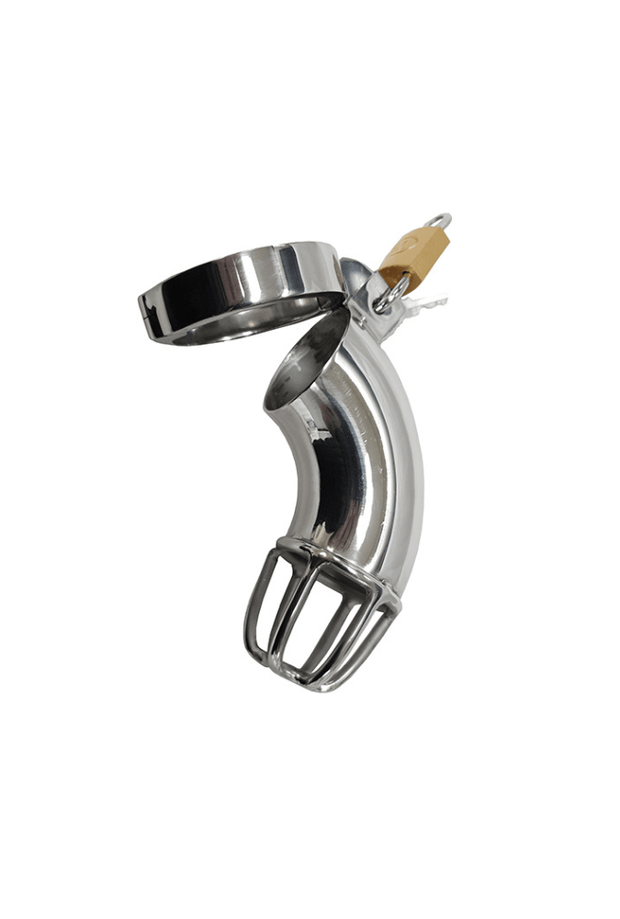 Full Chastity Cage with Padlock - Steel
