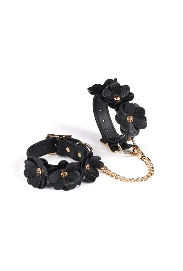 Menottes Poignet en cuir - Flower Rhythm