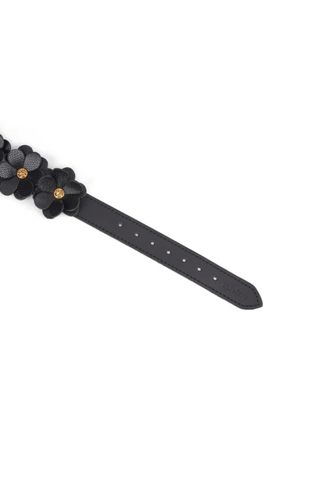 Leather Wrist Handcuffs - Flower Rhythm