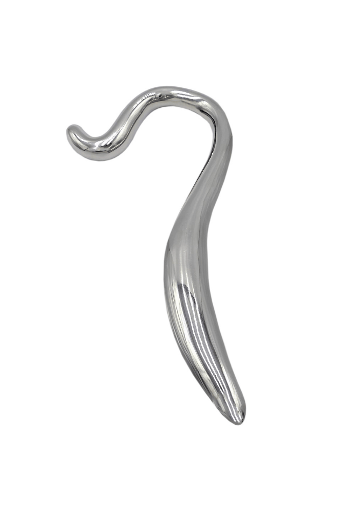 Hollow and Curved Urethral Plug - Steel